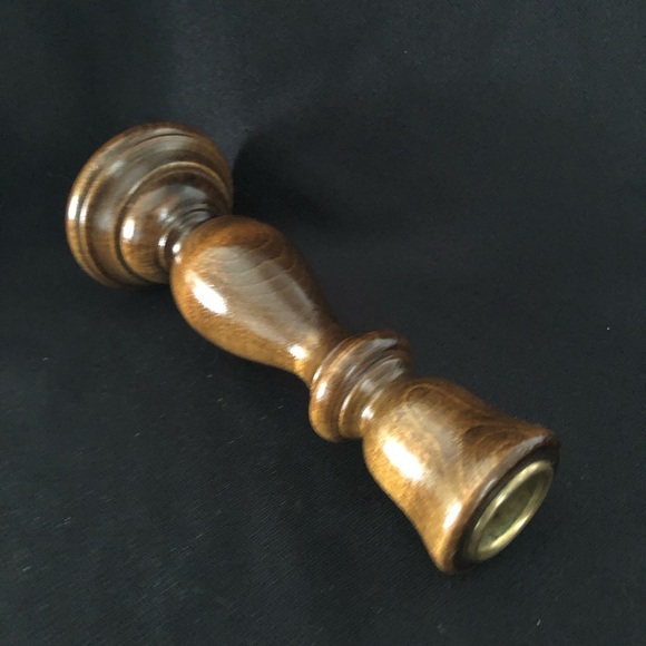 Vintage Wooden Taper Candle Holder 6 1/2” - Picture 3 of 5